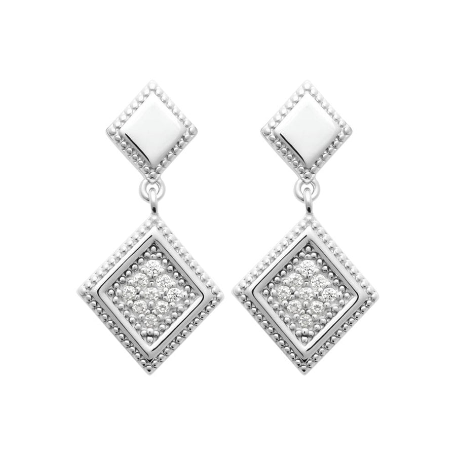 Boucles d'oreilles pendantes Jacynthe en argent