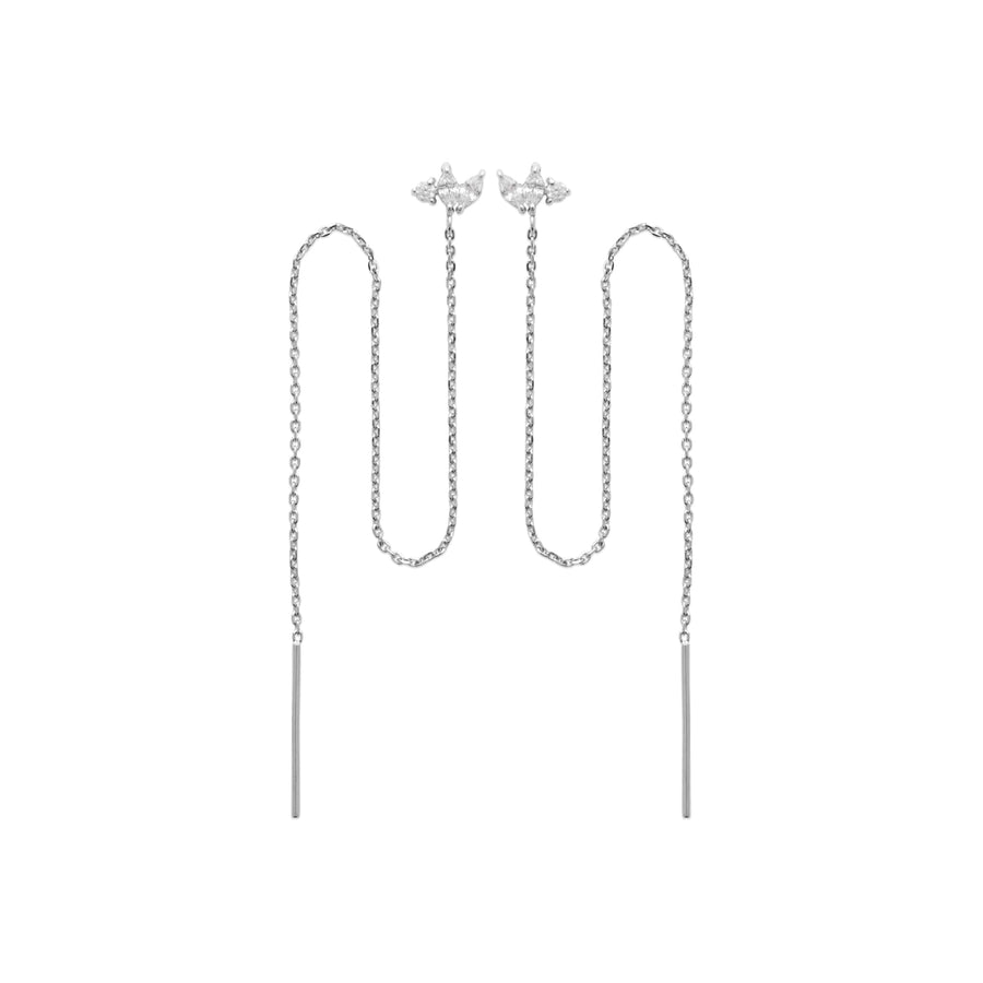 Boucles d'oreilles pendantes Fiora en argent