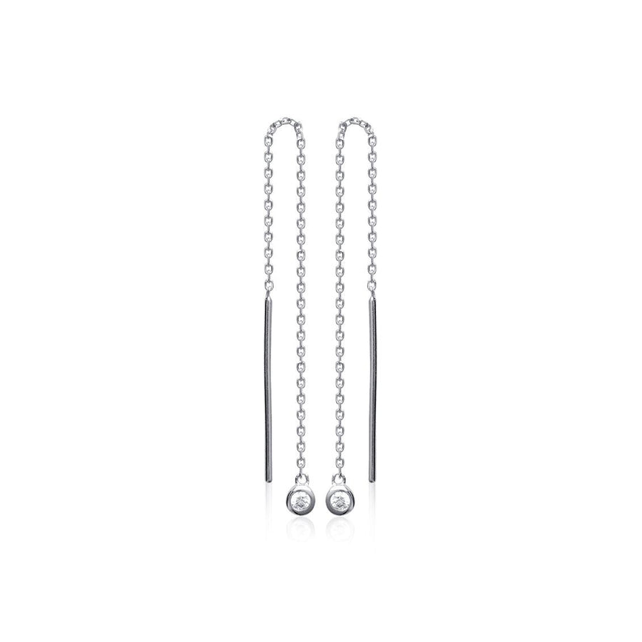 Boucles d'oreilles pendantes Djedjiga en argent