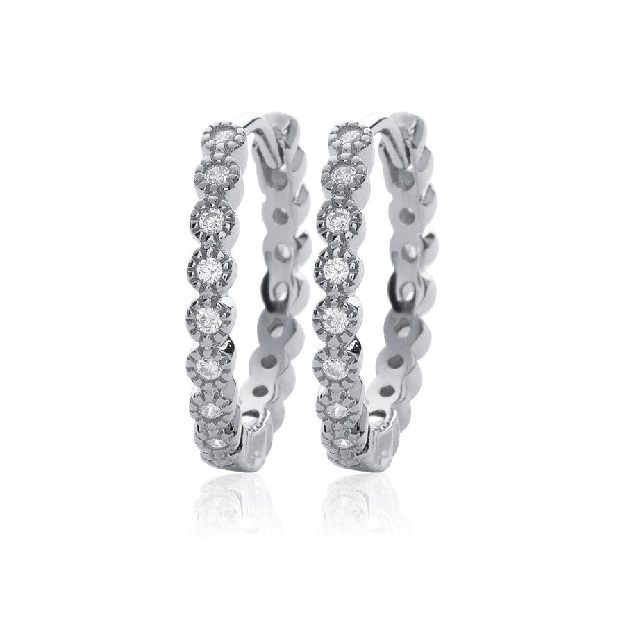 Créoles Vinciane en argent