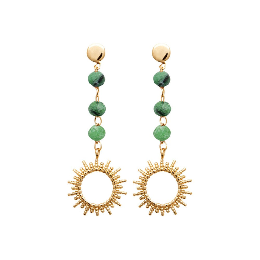 Boucles d'oreilles pendantes Esmee en plaqué or