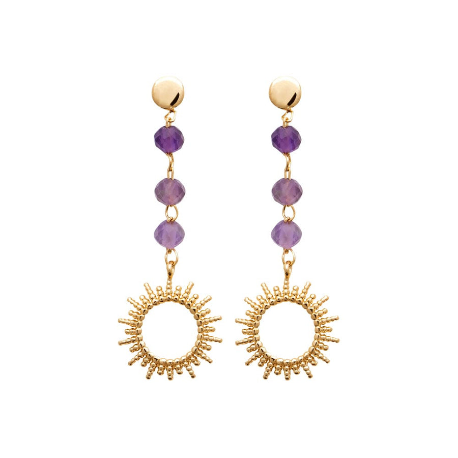 Boucles d'oreilles pendantes Joyce en plaqué or