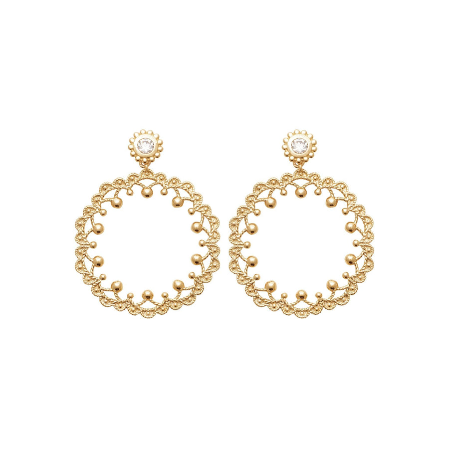 Boucles d'oreilles Cansu en plaqué or