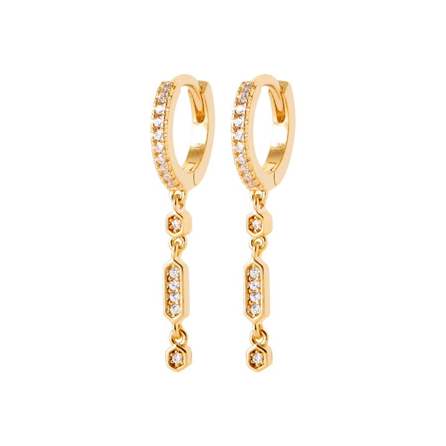 Boucles d'oreilles pendantes Menel en plaqué or