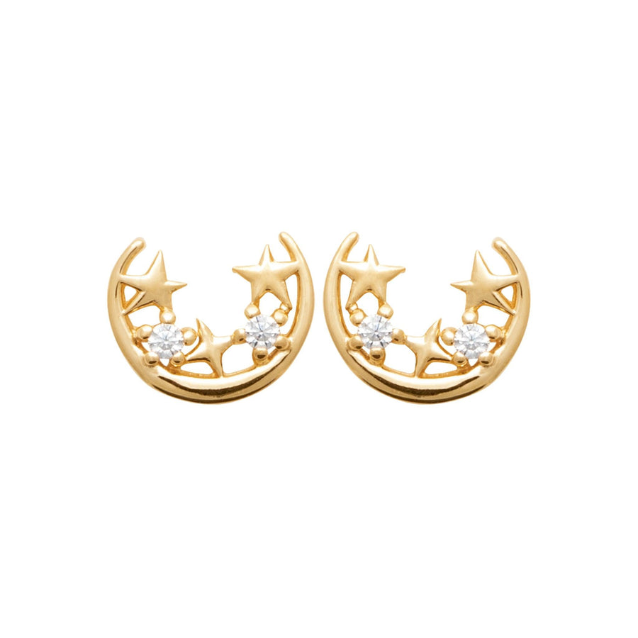 Boucles d'oreilles pendantes Norhene en plaqué or