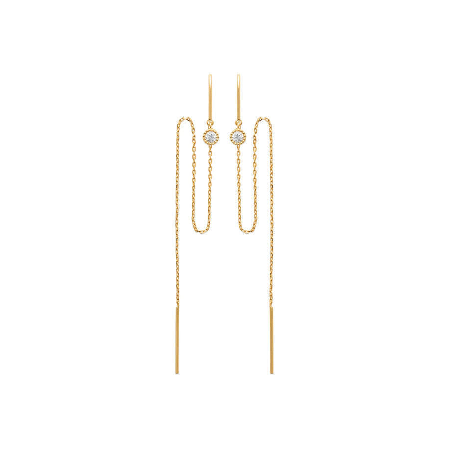 Boucles d'oreilles pendantes Ofelia en plaqué or