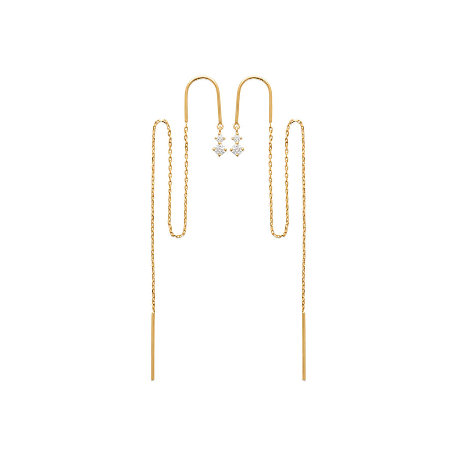 Boucles d'oreilles pendantes Karelle en plaqué or