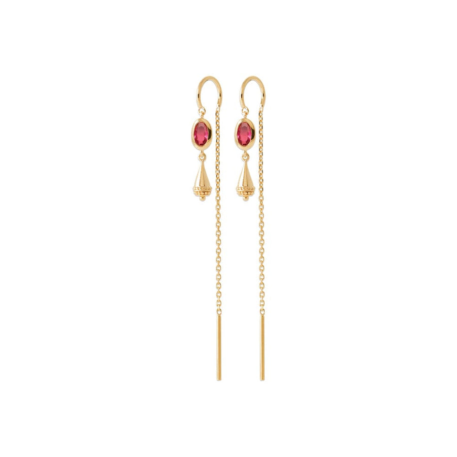 Boucles d'oreilles pendantes Teri en plaqué or