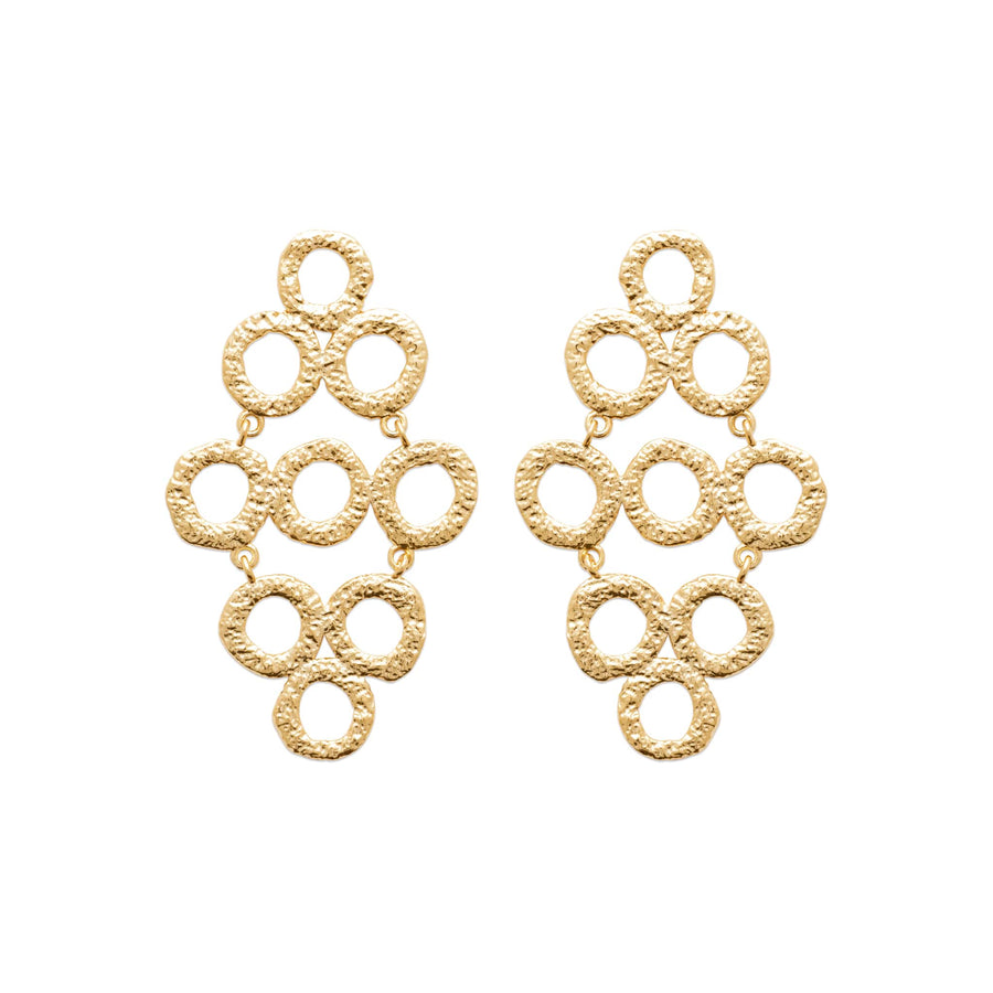 Boucles d'oreilles Loukretsia en plaqué or