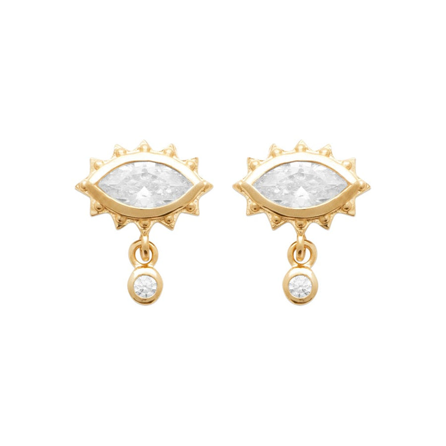 Boucles d'oreilles pendantes Almaide en plaqué or