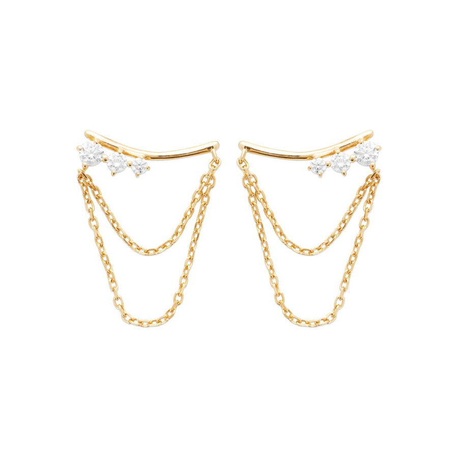 Boucles d'oreilles Amra en plaqué or