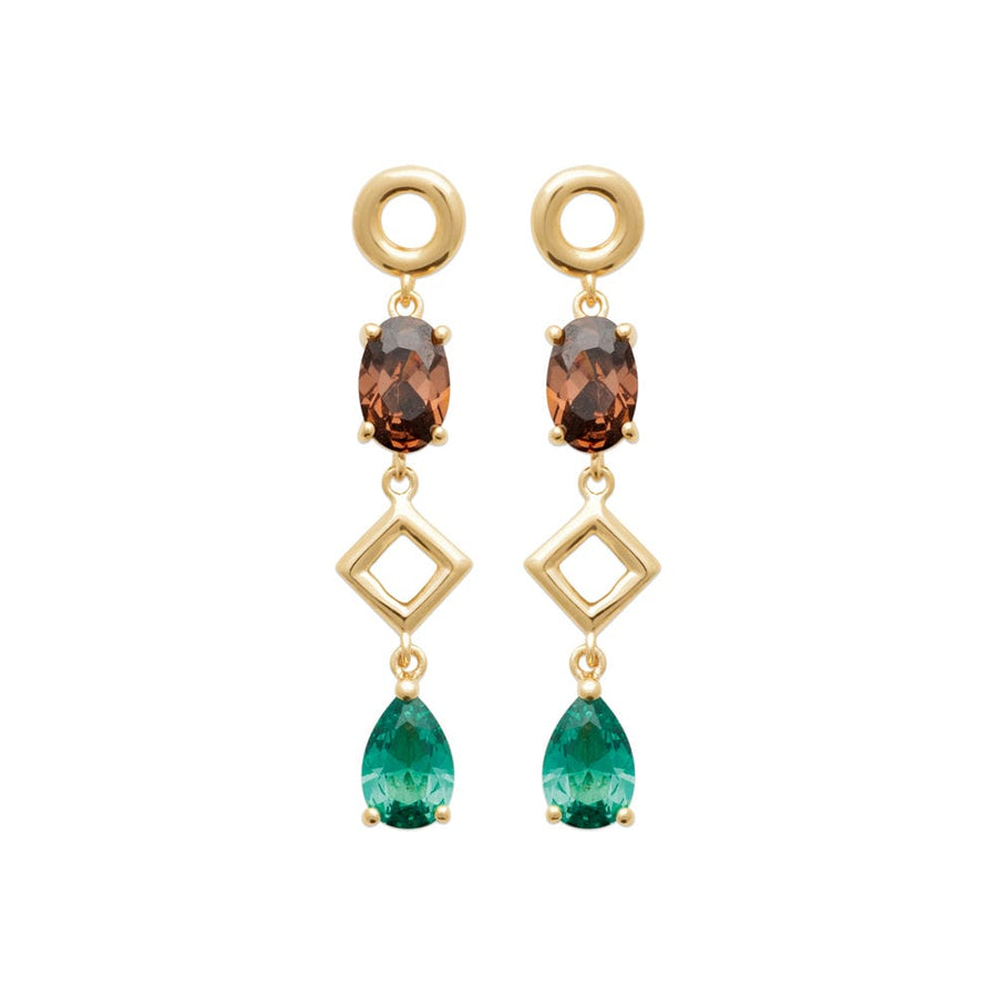 Boucles d'oreilles pendantes Aidee en plaqué or