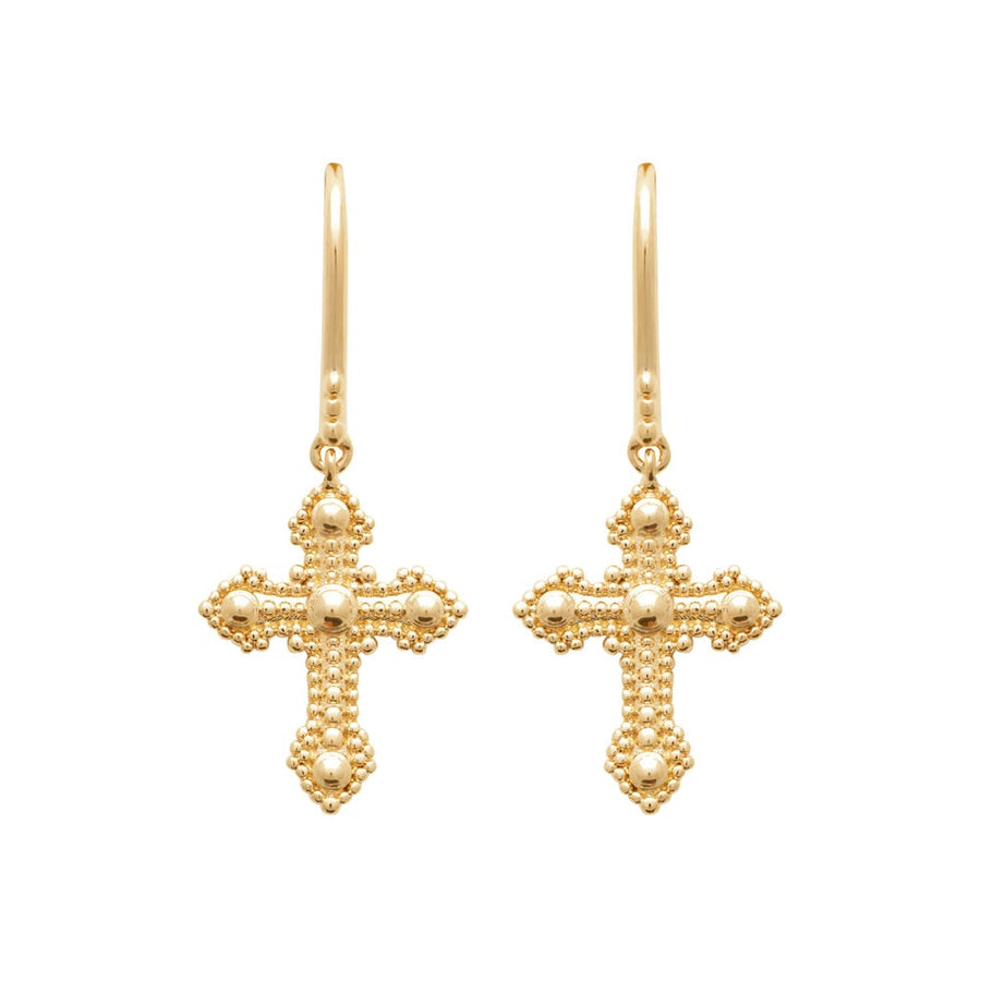 Boucles d'oreilles pendantes Andrese en plaqué or