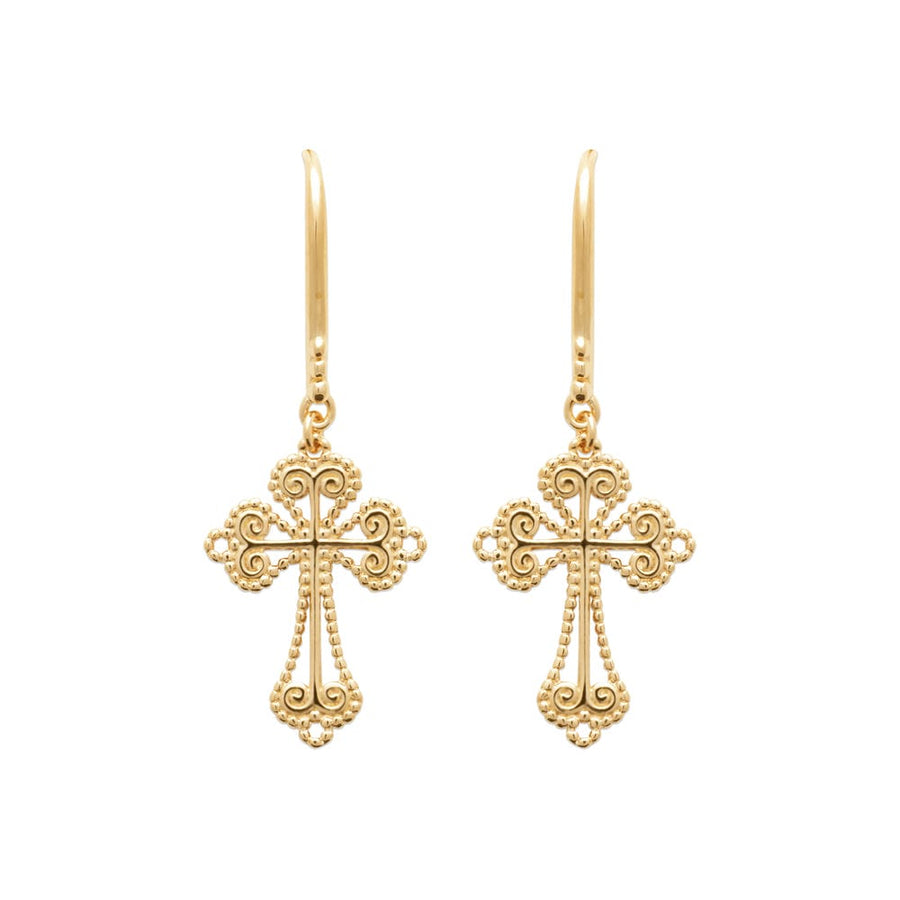 Boucles d'oreilles pendantes Christabelle en plaqué or