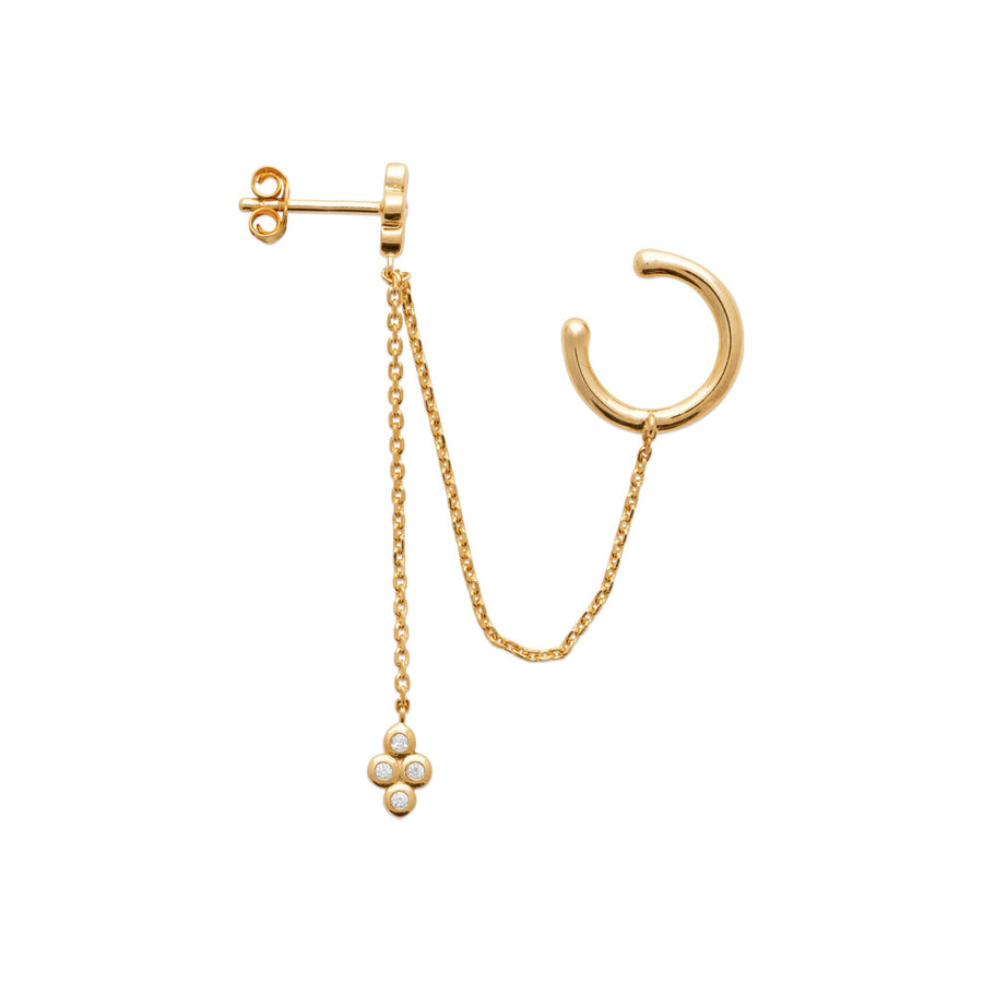Boucles & bague d'oreilles Ahlam en plaqué or