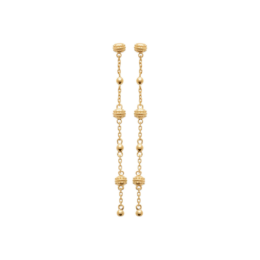 Boucles d'oreilles pendantes Norine en plaqué or