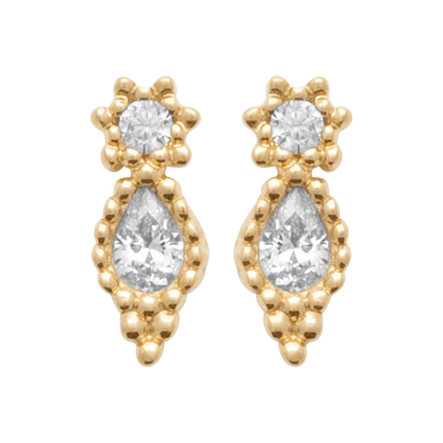Boucles d'oreilles Laeticia en plaqué or