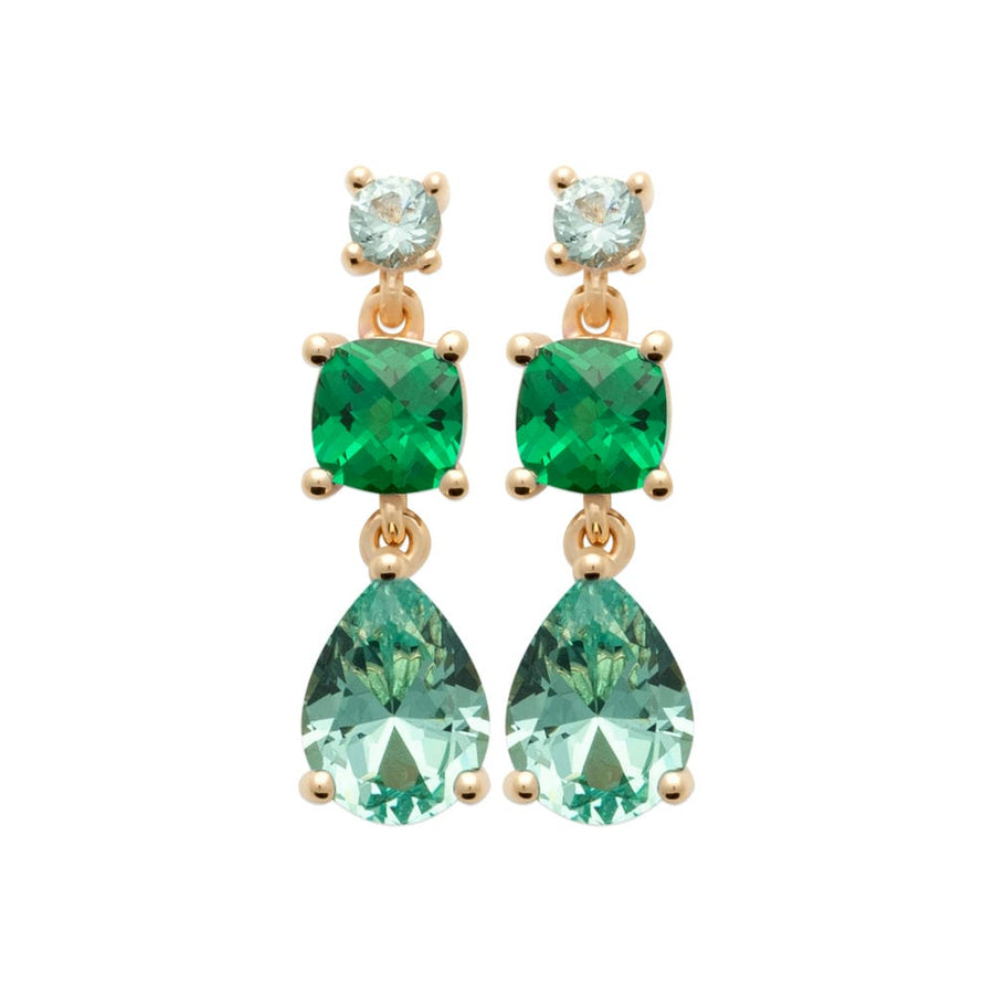 Boucles d'oreilles pendantes Justa en plaqué or
