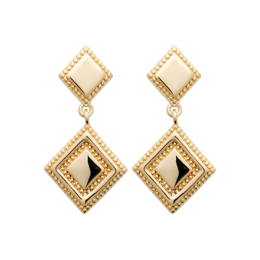Boucles d'oreilles pendantes Ilsebey en plaqué or