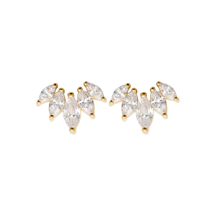 Boucles d'oreilles Camillia en plaqué or