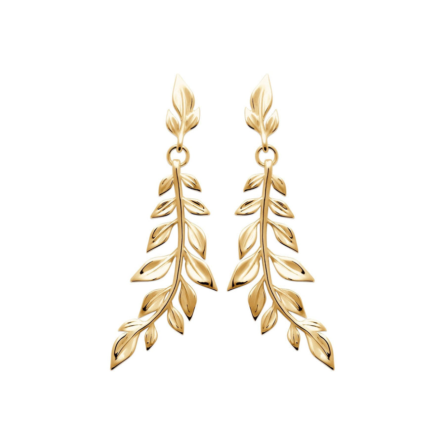 Boucles d'oreilles pendantes Alisa en plaqué or
