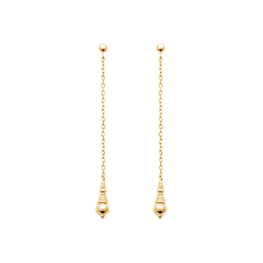 Boucles d'oreilles pendantes Bao en plaqué or