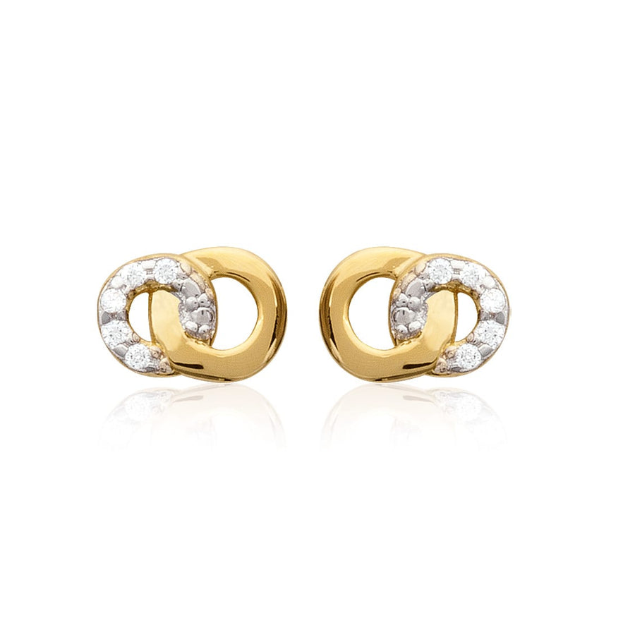 Boucles d'oreilles Nermine en plaqué or