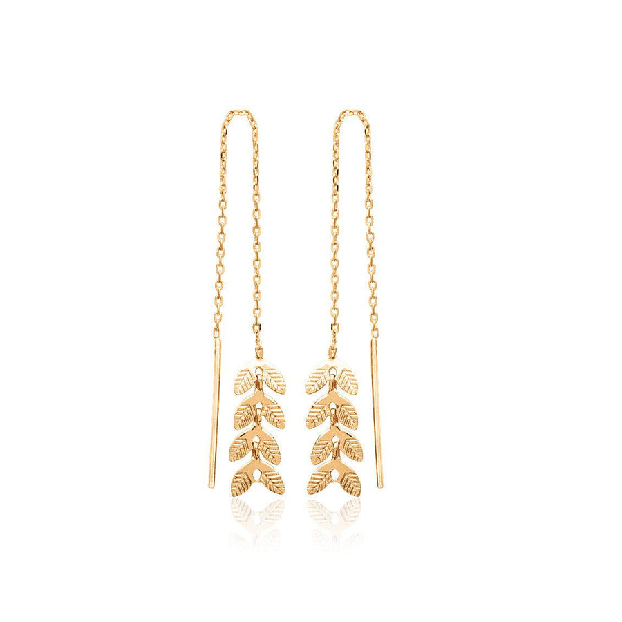 Boucles d'oreilles pendantes Sorane en plaqué or