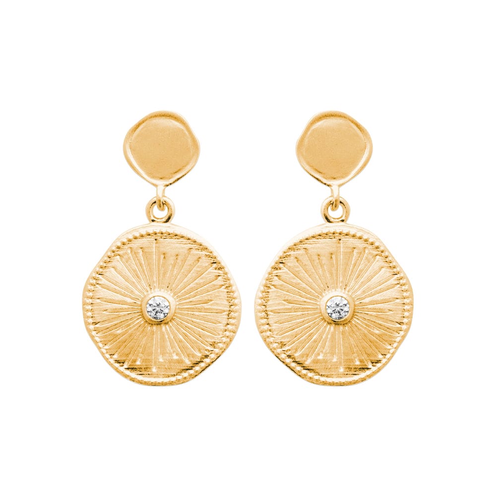 Boucles d'oreilles pendantes Florella en plaqué or