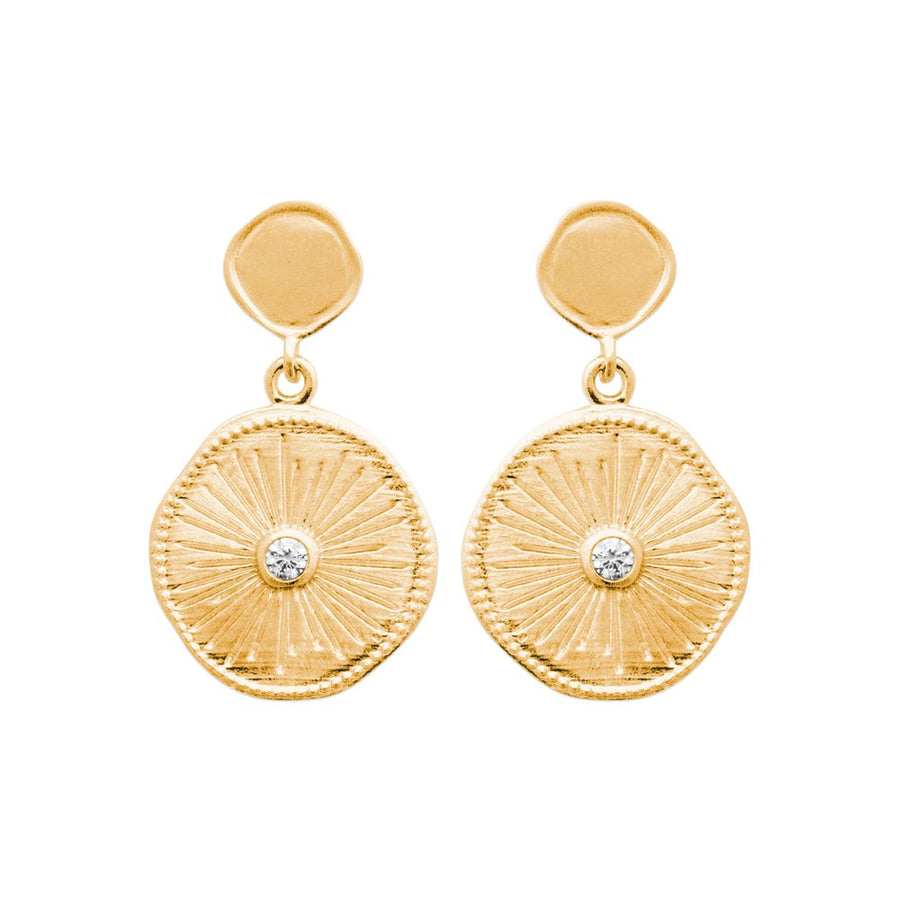 Boucles d'oreilles pendantes Florella en plaqué or