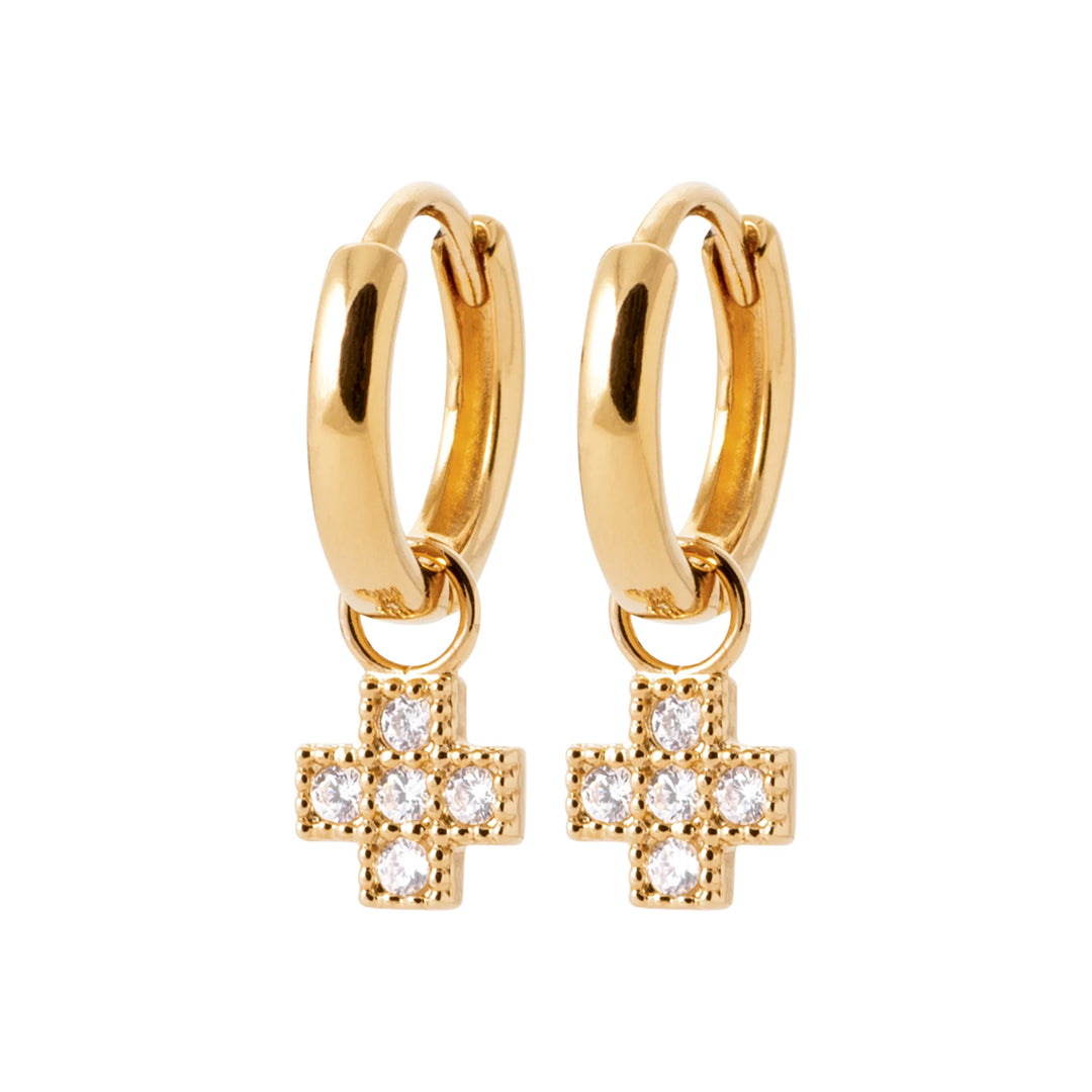Boucles d'oreilles Housna en plaqué or