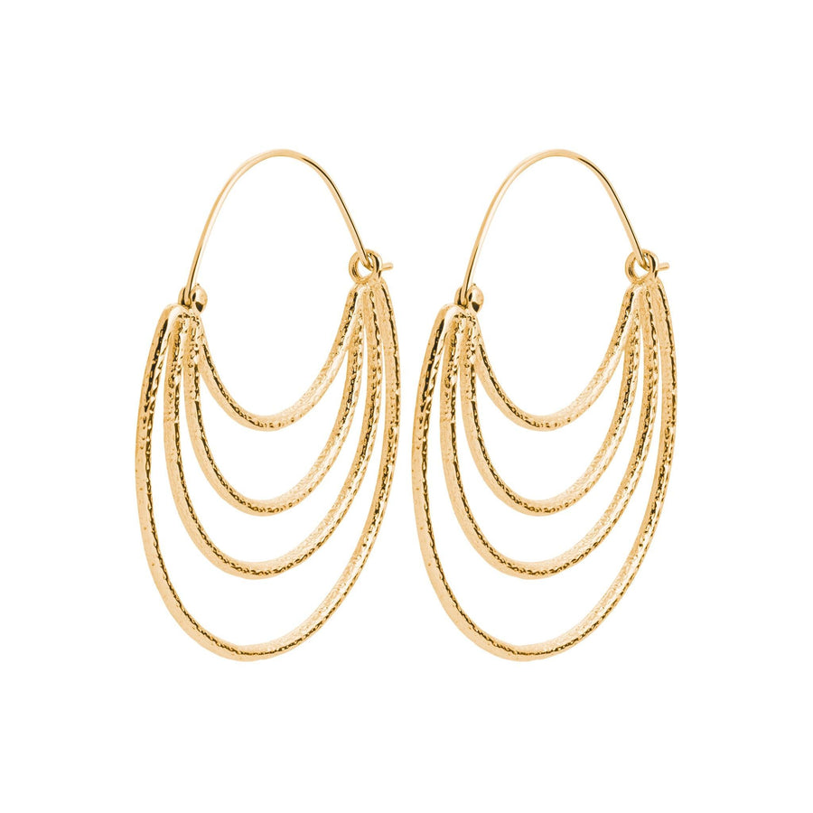 Boucles d'oreilles Lin en plaqué or