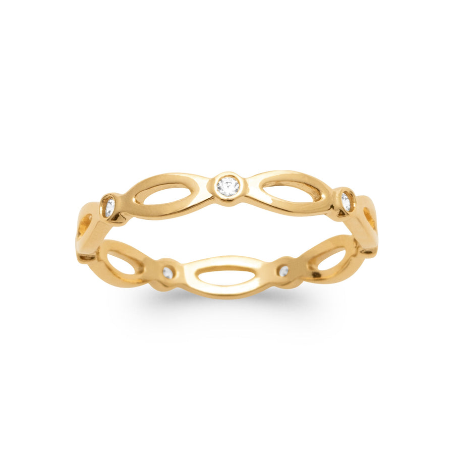 Bague Dior en plaqué or