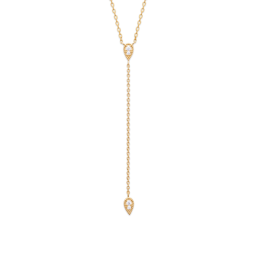Collier Y Kinnie en plaqué or