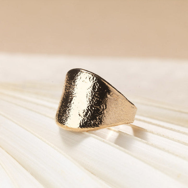 Bague martelée en plaqué or